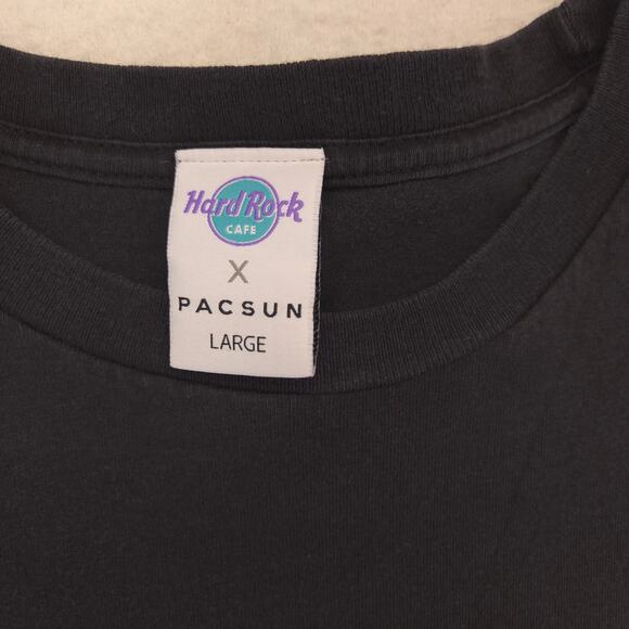 Hard Rock Cafe Short Sleeve Casual Graphic T Shirt Adult Mens Size L Black - Picture 3 of 9